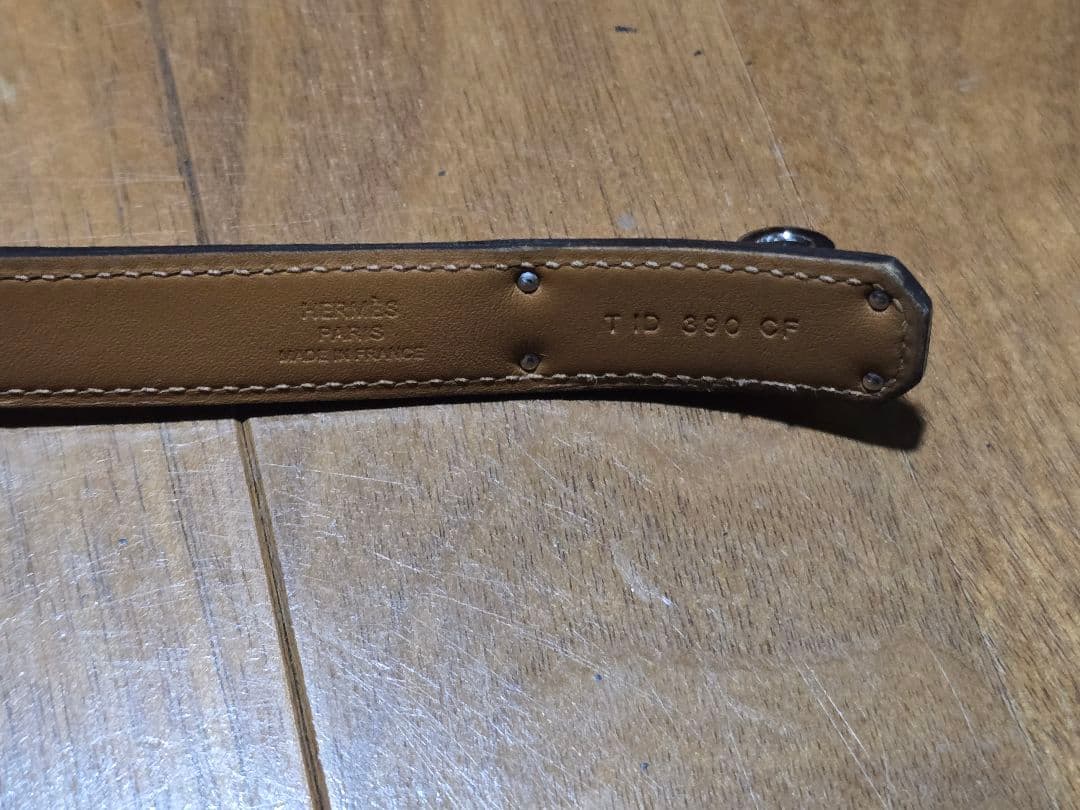 HERMES エルメス レザーケリーベルト ブラックシルバー金具