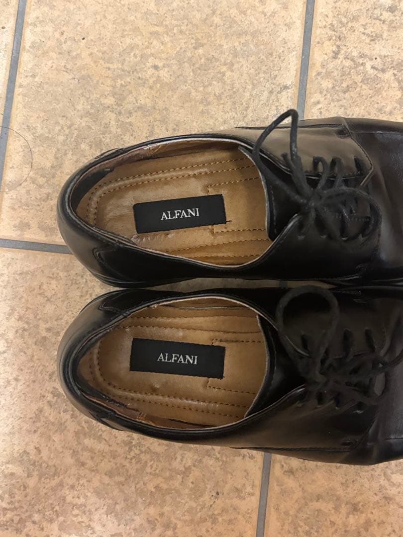ALFANI ブラック ドレスシューズ　スクエアトゥ