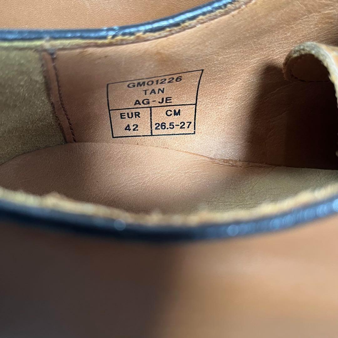 極美品 ジャンカルロモレリ　レザー　ビジネスシューズ ストレートチップ 26.5