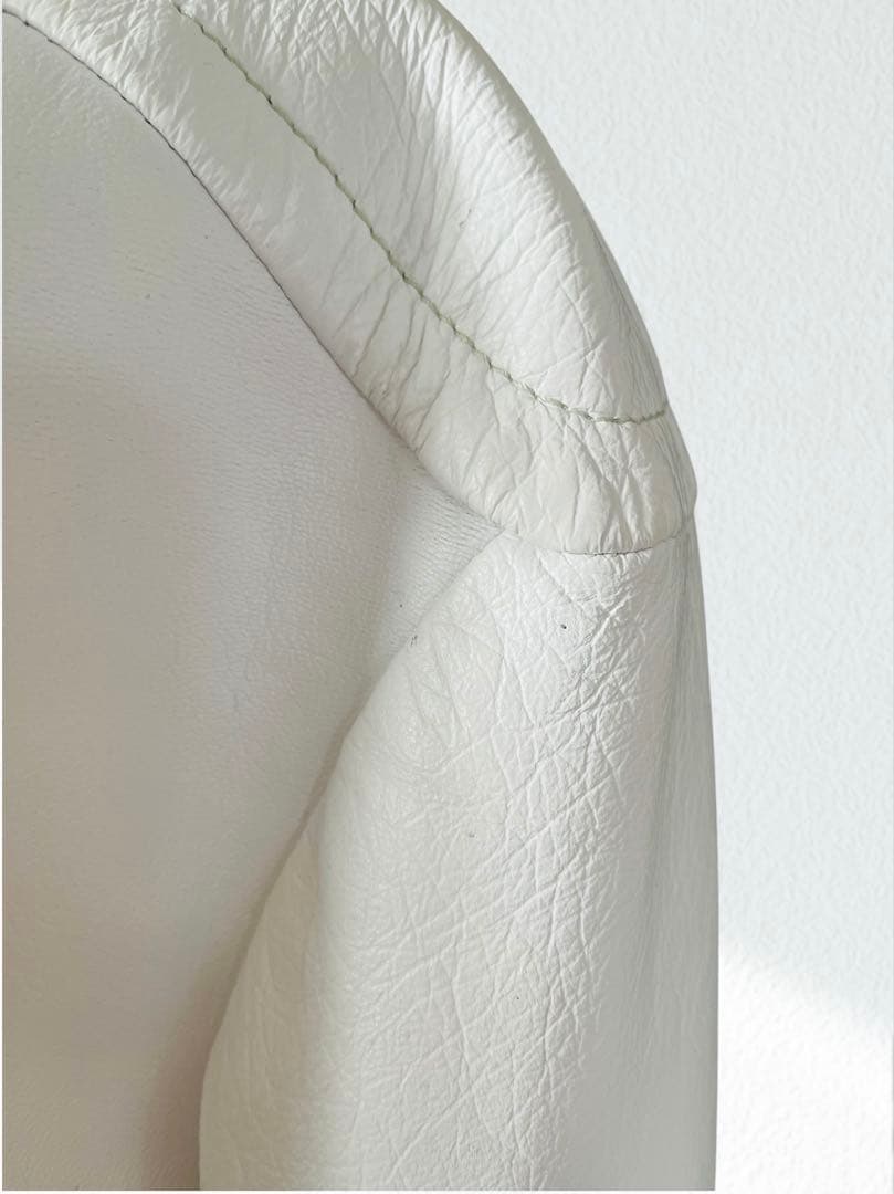 MERYLL ROGGE レザー ジャケット 白 36 メリルロッゲ