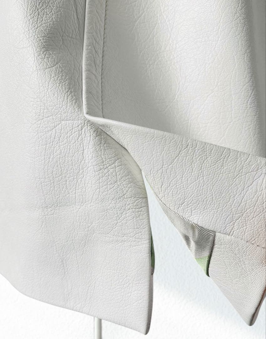 MERYLL ROGGE レザー ジャケット 白 36 メリルロッゲ