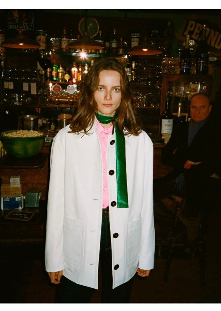 MERYLL ROGGE レザー ジャケット 白 36 メリルロッゲ