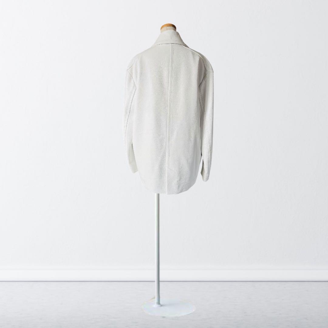 MERYLL ROGGE レザー ジャケット 白 36 メリルロッゲ