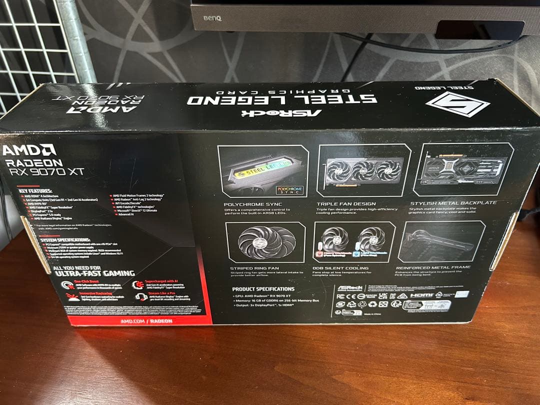 グラフィックボード・グラボ・ビデオカード ASRock RX9070XT STEEL LEGEND 16GB