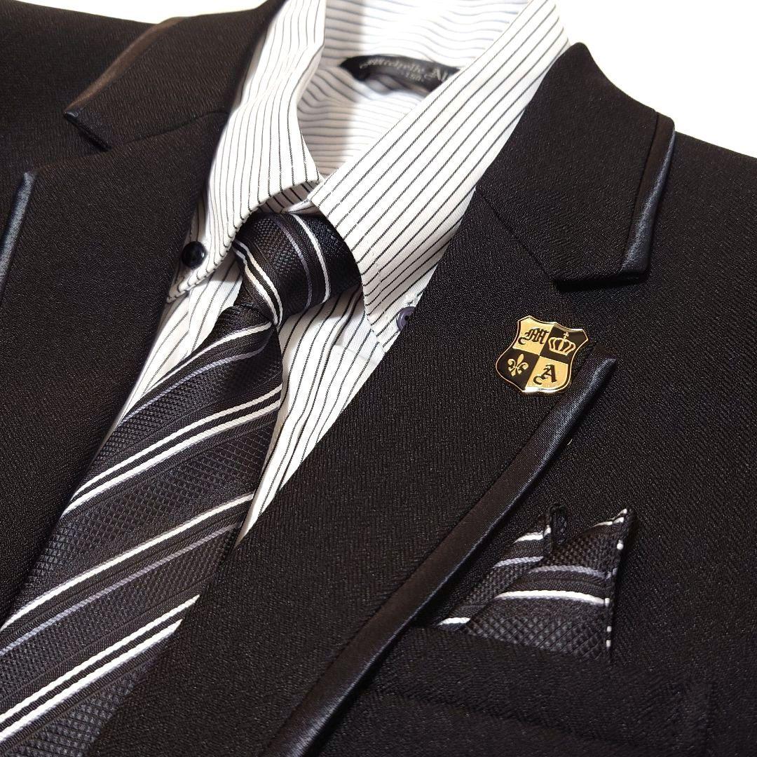 美品　ミッシェル・アルフレッド フォーマル スーツ 6点セット 150 ブラック