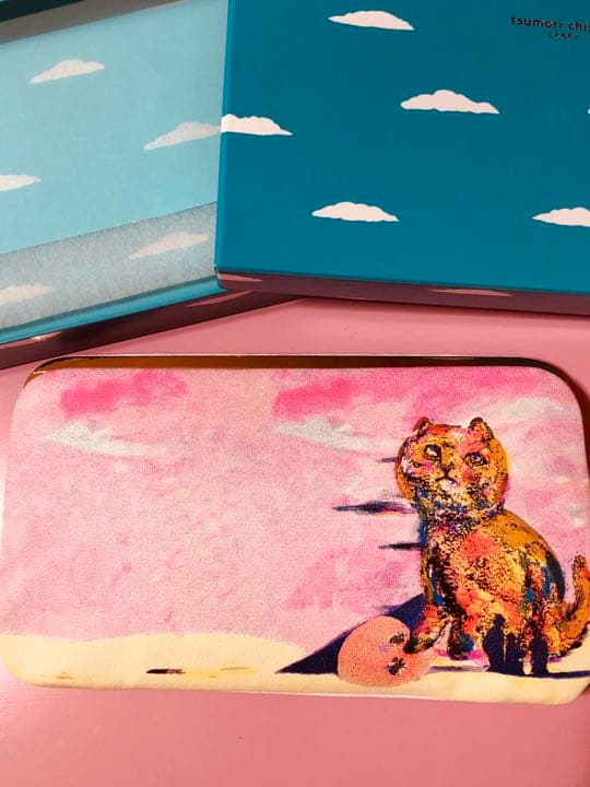 ツモリチサト キャリー　がま口 長財布 フラワーキャット