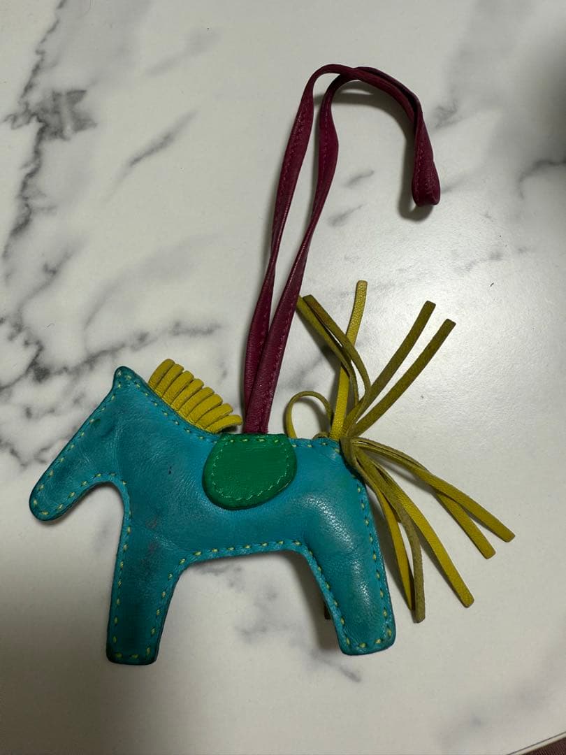 【HERMES】レザー チャーム ロデオ　PM