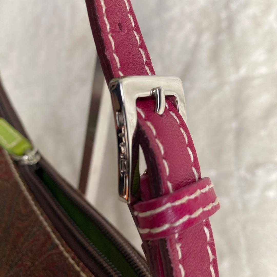 極美品　ETROエトロ　花柄刺繍ハンドバッグ　ペイズリー　ポシェット　イタリア製