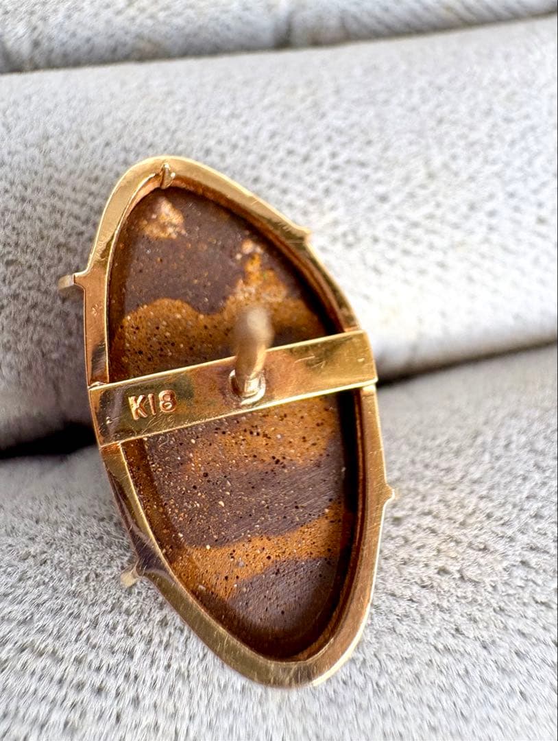 K18 オパールのタイタック　ネクタイピン　ブローチ