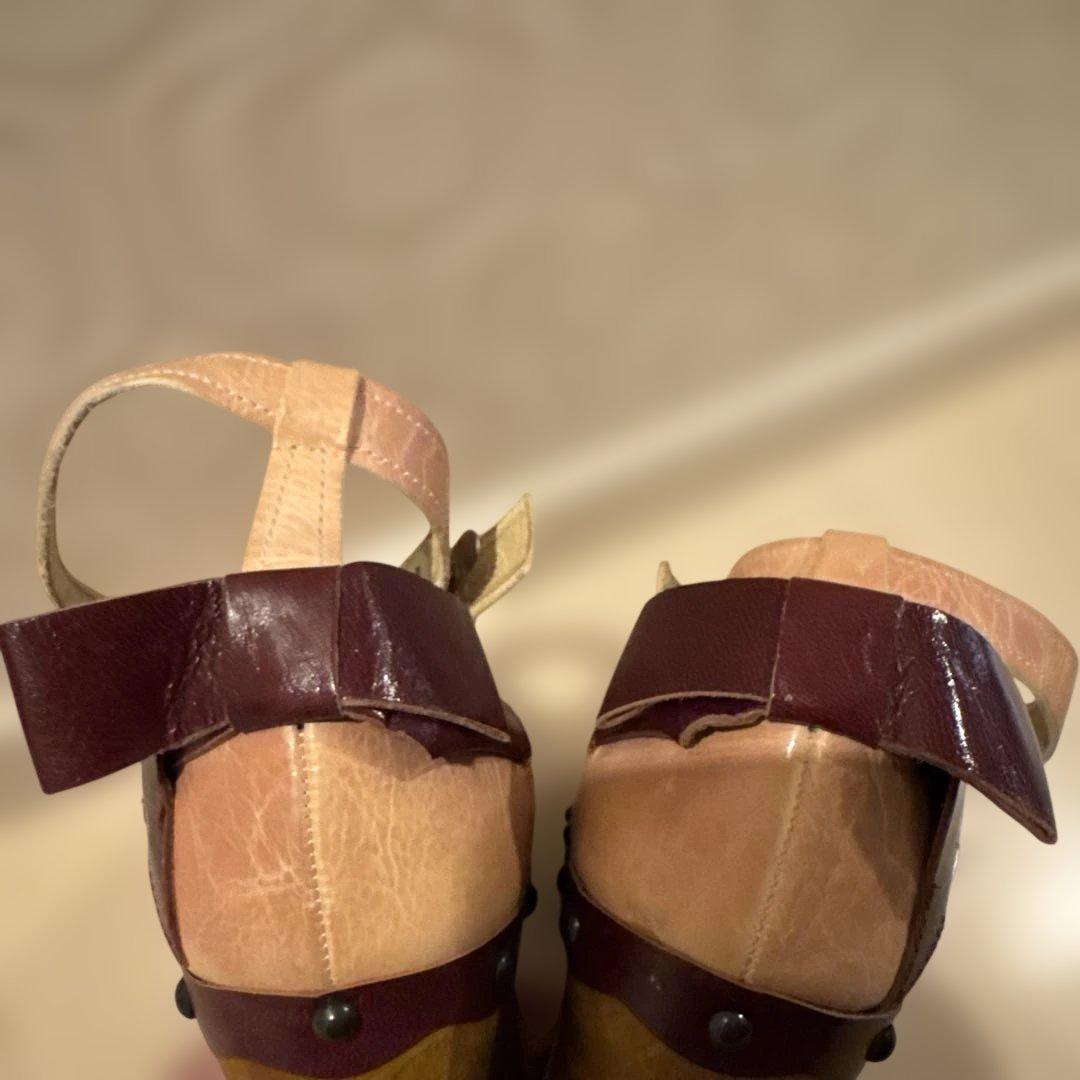 ジェーンマープル　木底アンクルストラップシューズ