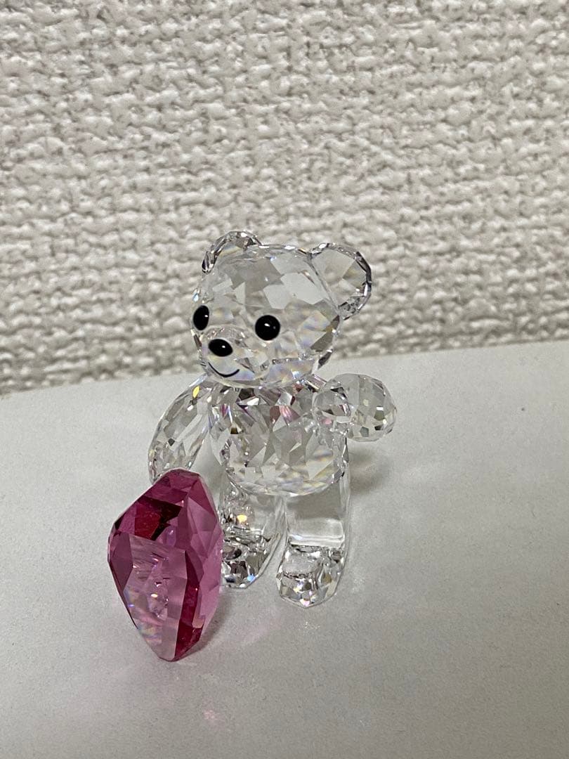 スワロフスキ SWAROVSKI クリスタルクマとハートの置物セット