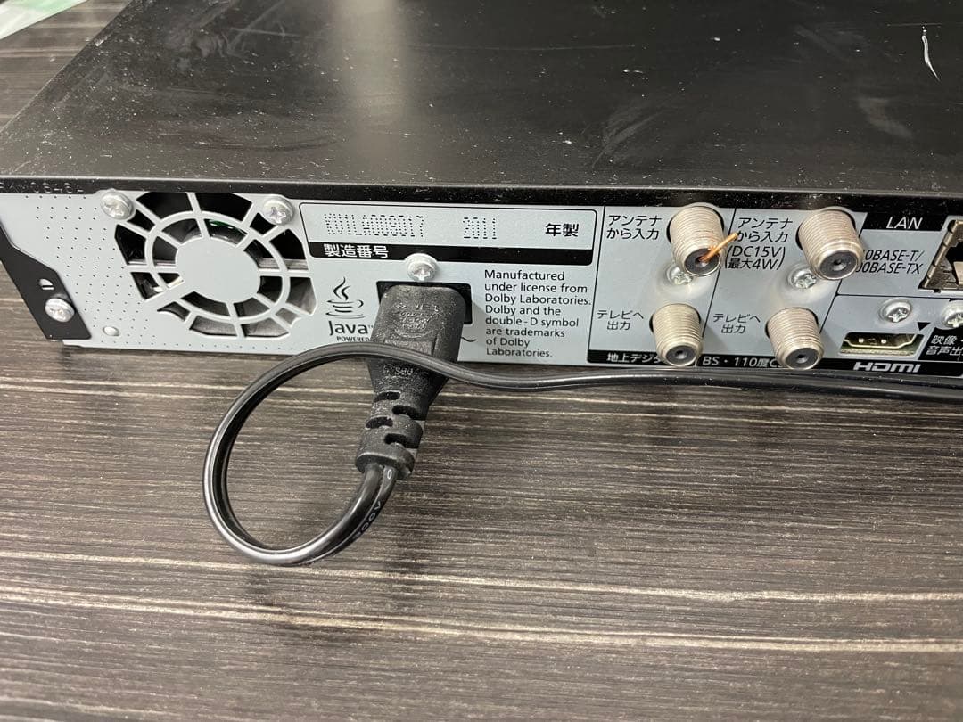 Panasonic DMP-BDT170 ブルーレイレコーダー　通電のみ確認
