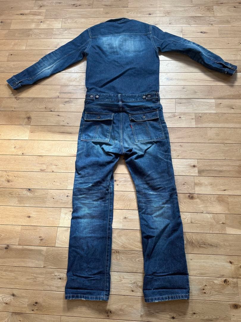 週末値下 glamb デニム つなぎ オールインワン ダメージ加工 S