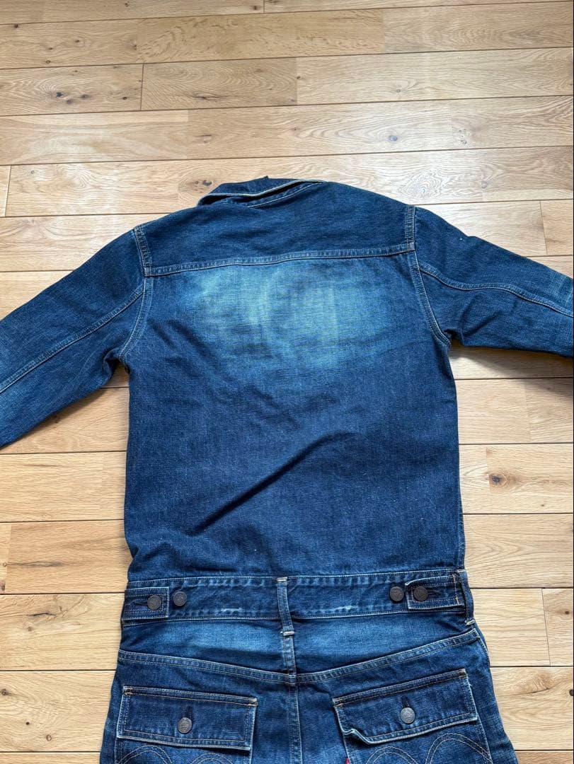 週末値下 glamb デニム つなぎ オールインワン ダメージ加工 S