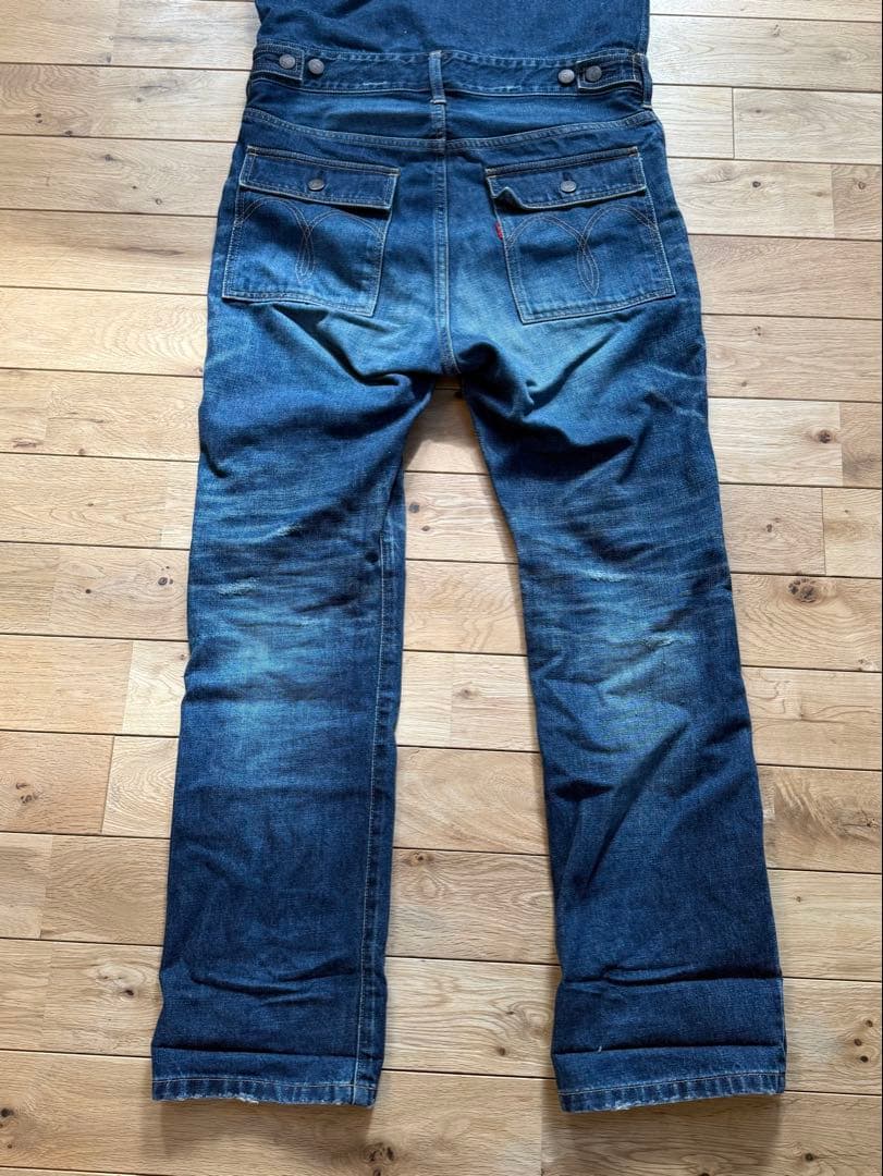 週末値下 glamb デニム つなぎ オールインワン ダメージ加工 S