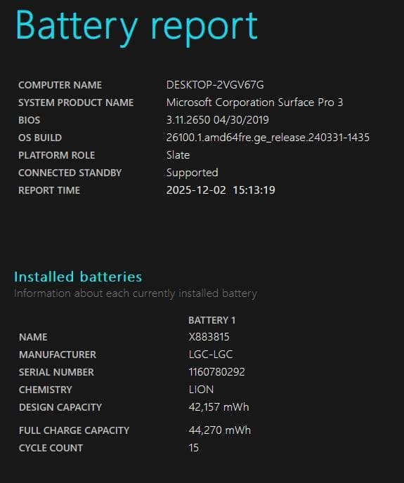 Microsoft Surface Pro3 i3 Win11 Office①