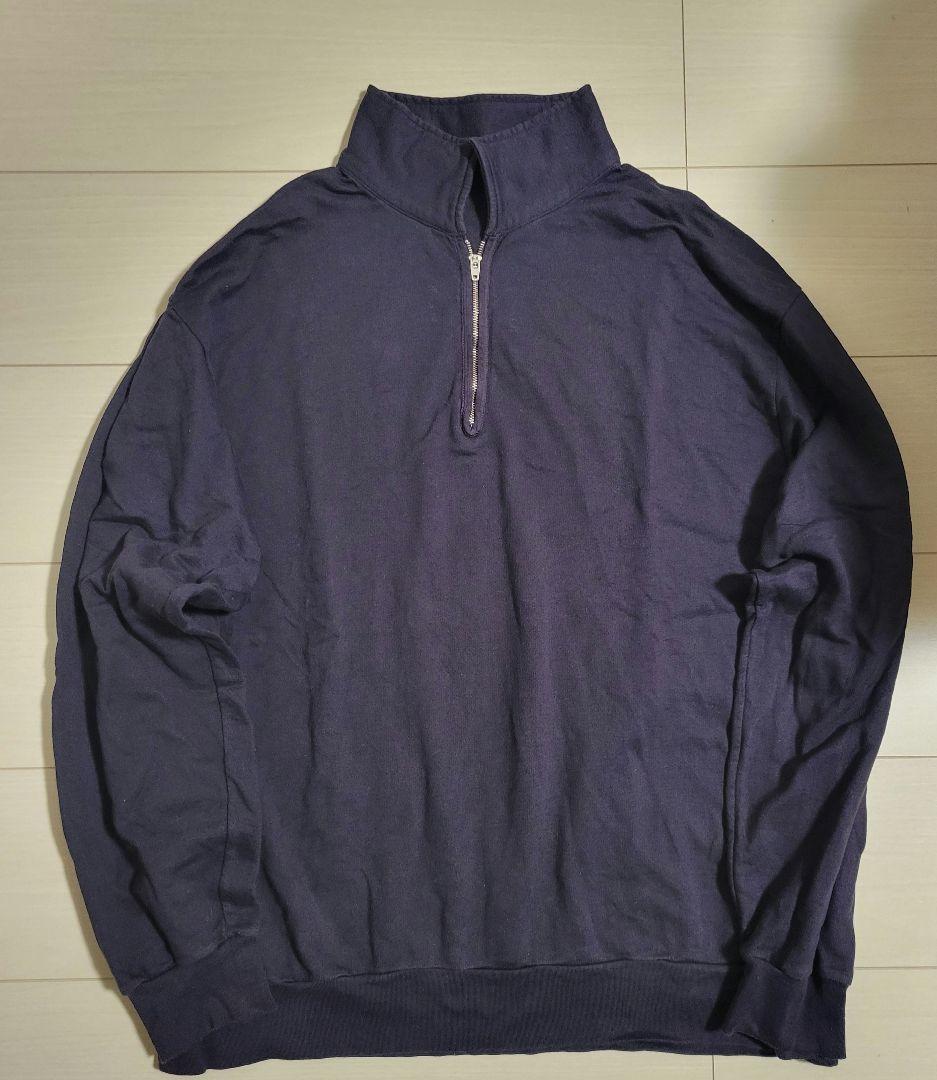 COMOLI 23SS コットンシルクジャージー ハーフジッププルオーバー