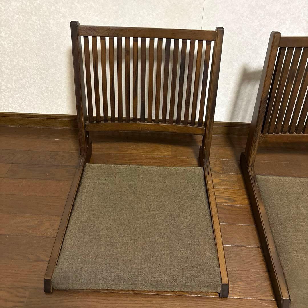 【良品】折りたたみ 座椅子 ブラウン ②