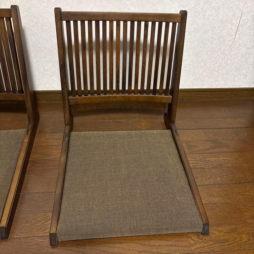 【良品】折りたたみ 座椅子 ブラウン ②