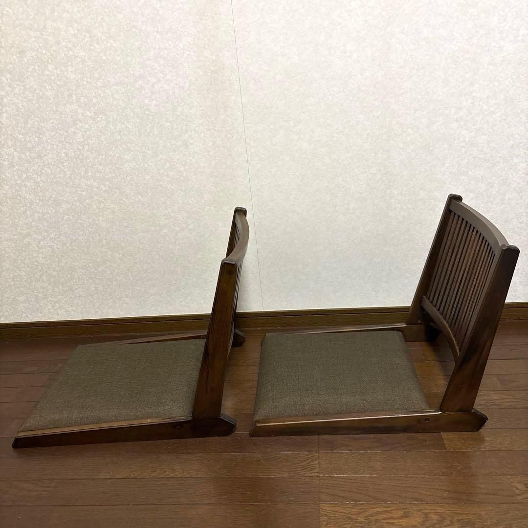 【良品】折りたたみ 座椅子 ブラウン ②