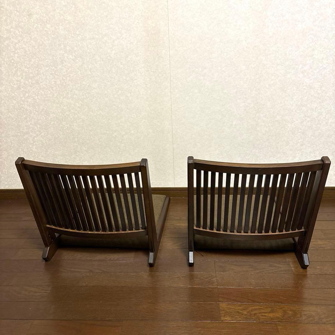 【良品】折りたたみ 座椅子 ブラウン ②