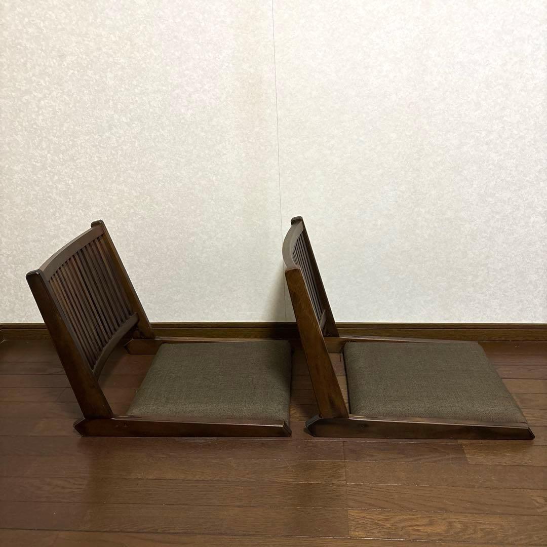 【良品】折りたたみ 座椅子 ブラウン ②