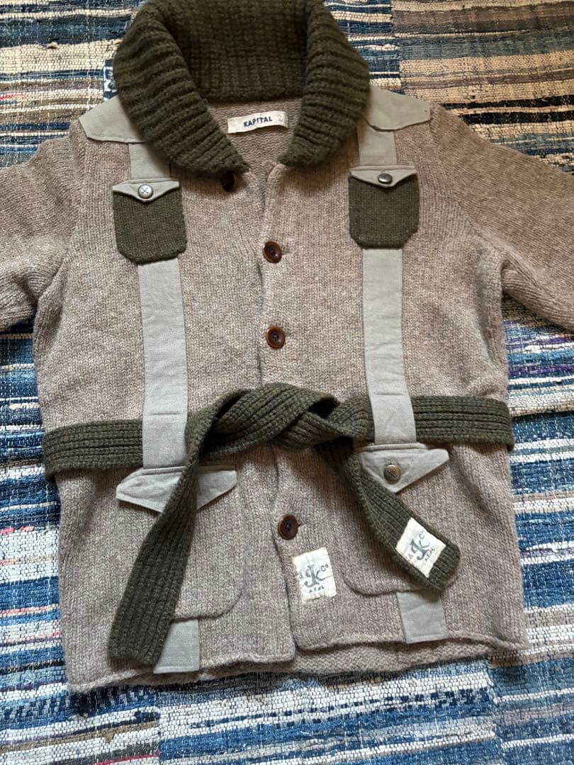 KAPITAL ニットジャケット　グレー　2