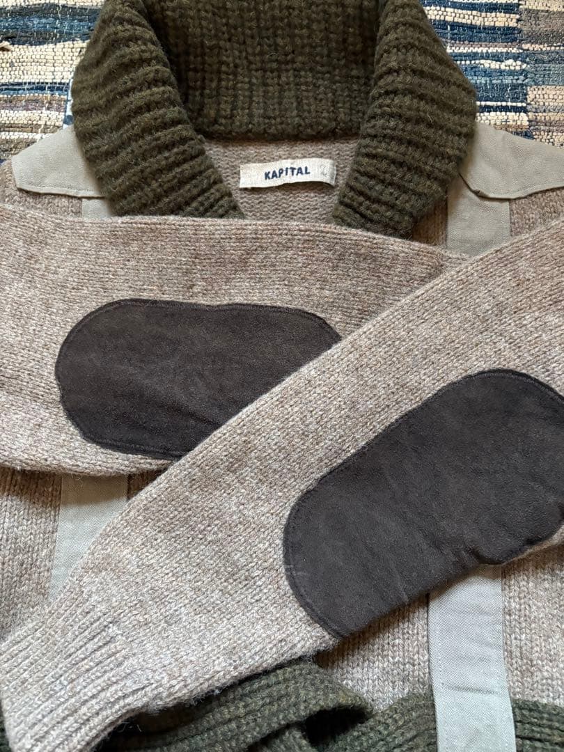 KAPITAL ニットジャケット　グレー　2