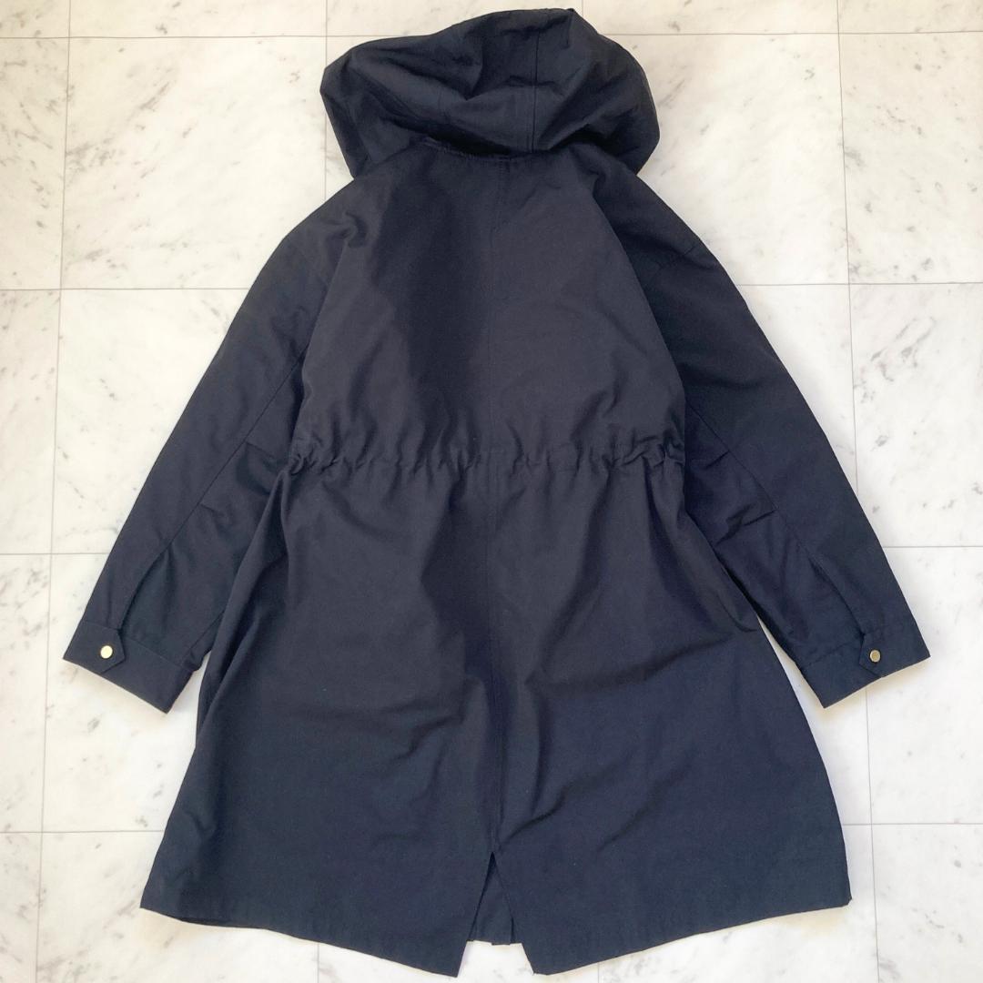 美品　23区　撥水　洗える　モッズコート　マルチウェイアウター　40　ブラック