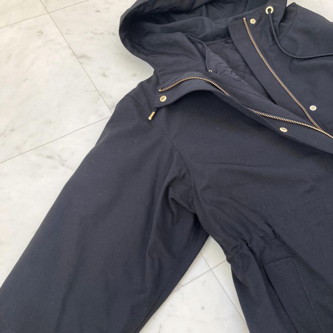 美品　23区　撥水　洗える　モッズコート　マルチウェイアウター　40　ブラック