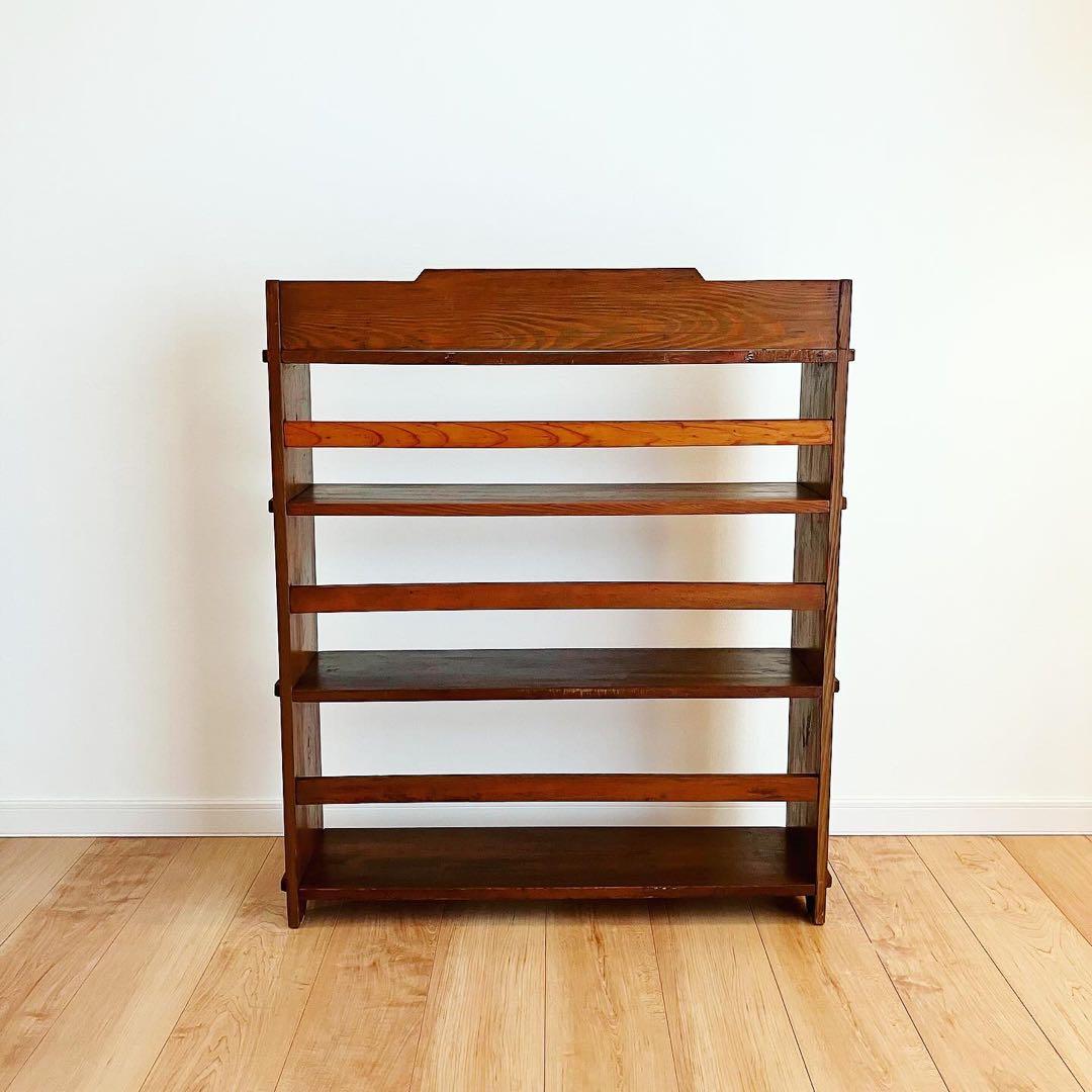 ブックシェルフ　本棚　古家具　古道具　ブロカント　蚤の市　レトロインテリア雑貨