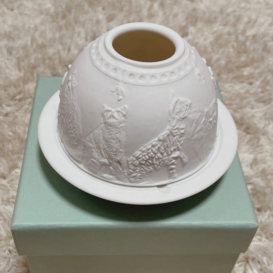 【BERNARDAUD】 猫のキャンドルホルダー