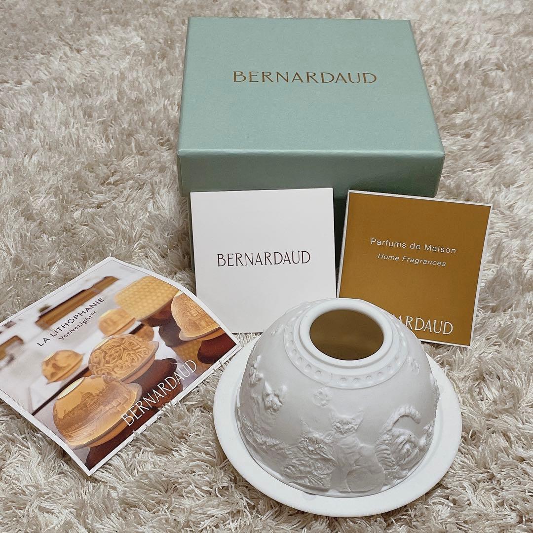【BERNARDAUD】 猫のキャンドルホルダー