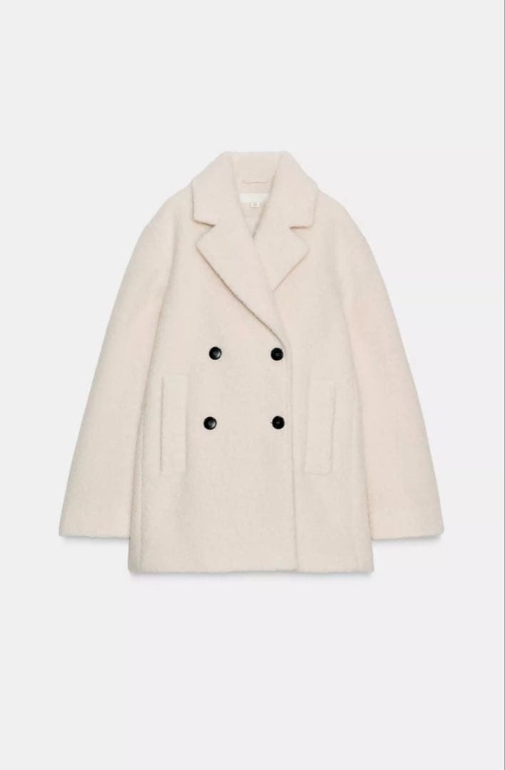 ブークレダブルブレストミディ丈コート