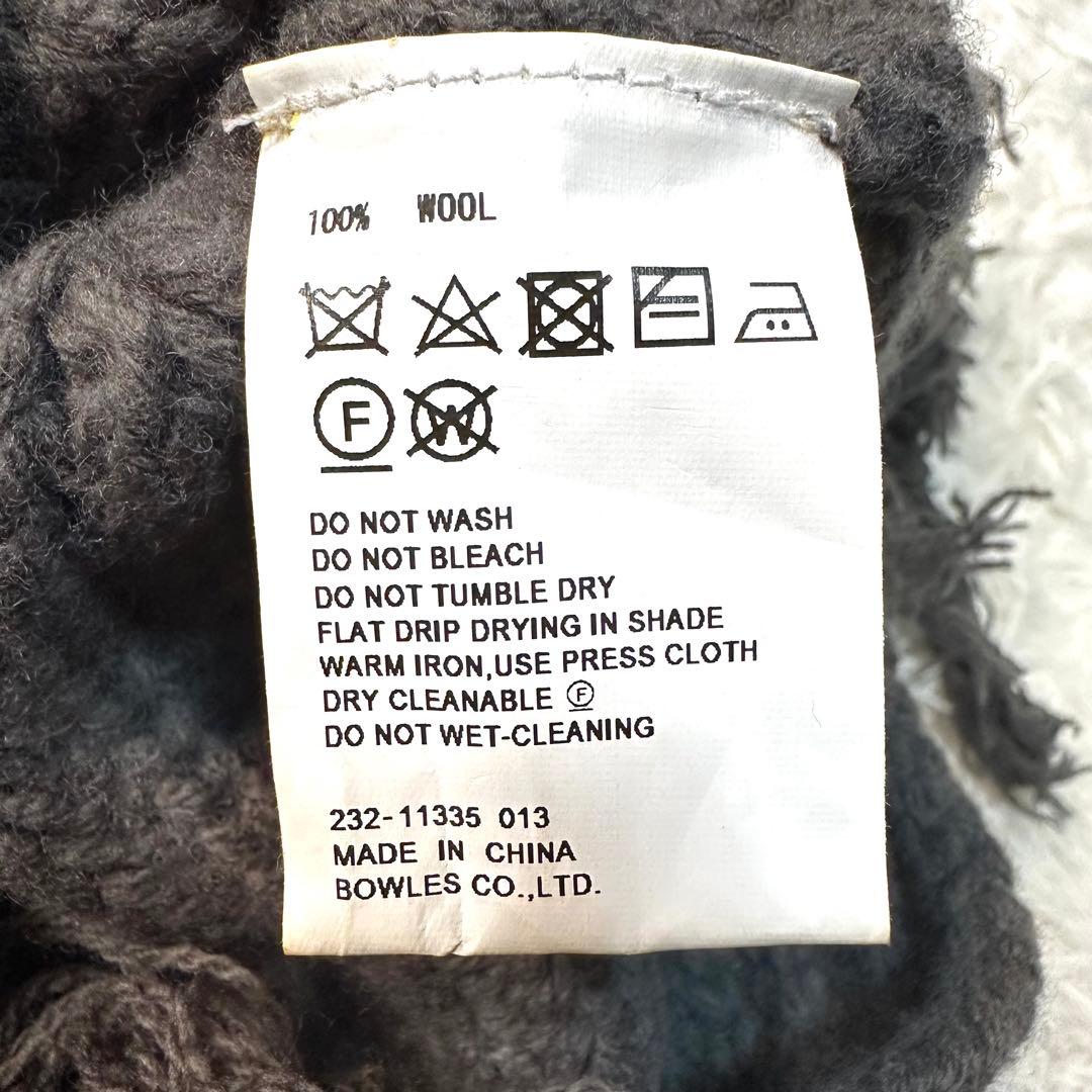 HYKE ハイク フリンジニットベスト ケープ　オリーブ