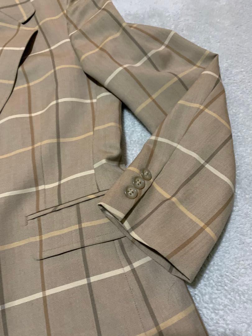 ⭐️美品　Burberry チェック　レディース　スカートスーツ　ウール100%