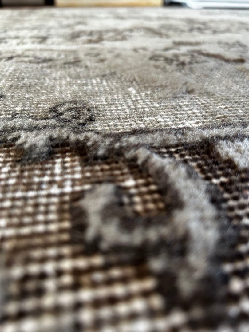 レア　ニュートラルカラー　シャビーシック　オーバーダイ　トルコヴィンテージラグ