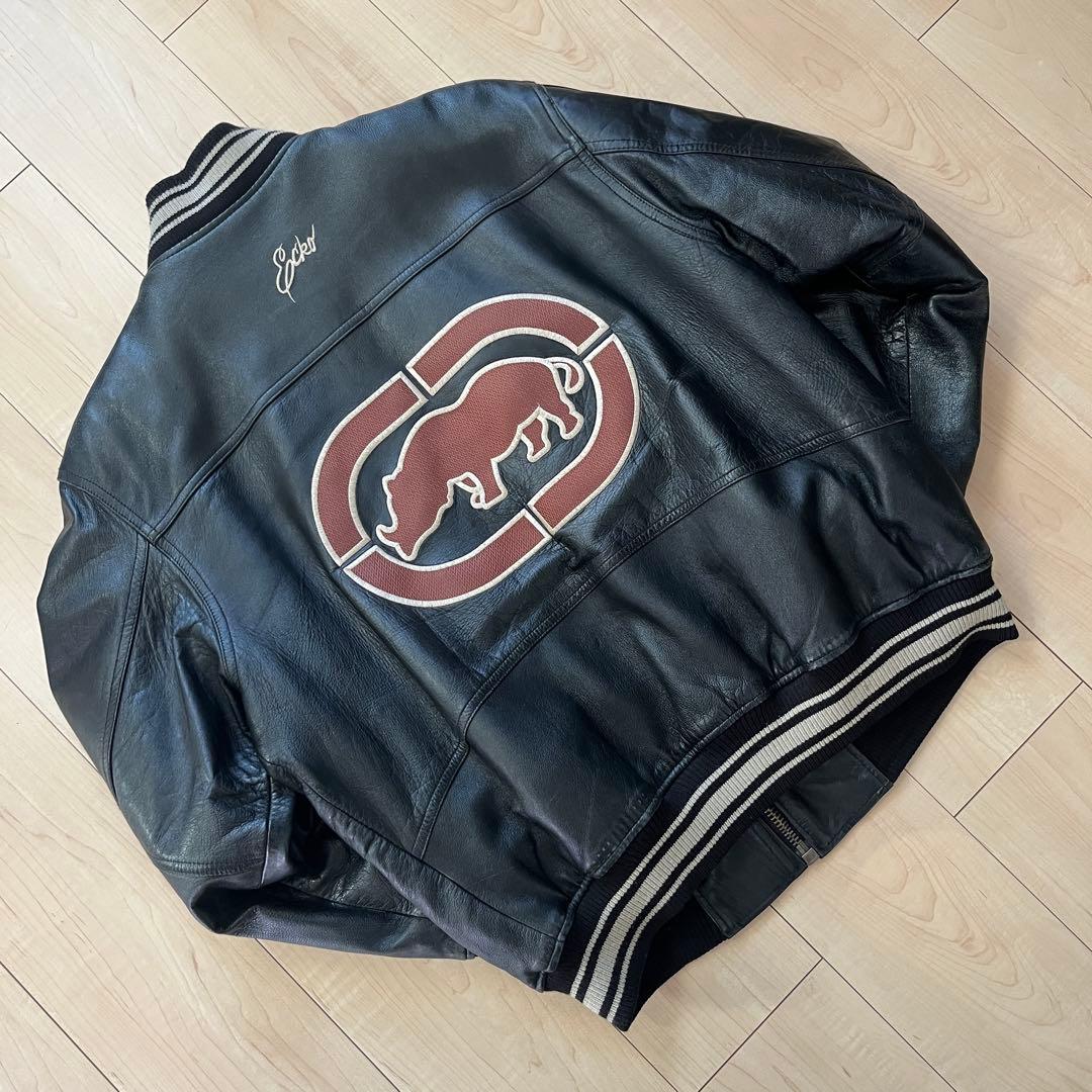 ぼ*ー様 90s ECKO UNLTD　レザー スタジャン ラムレザー