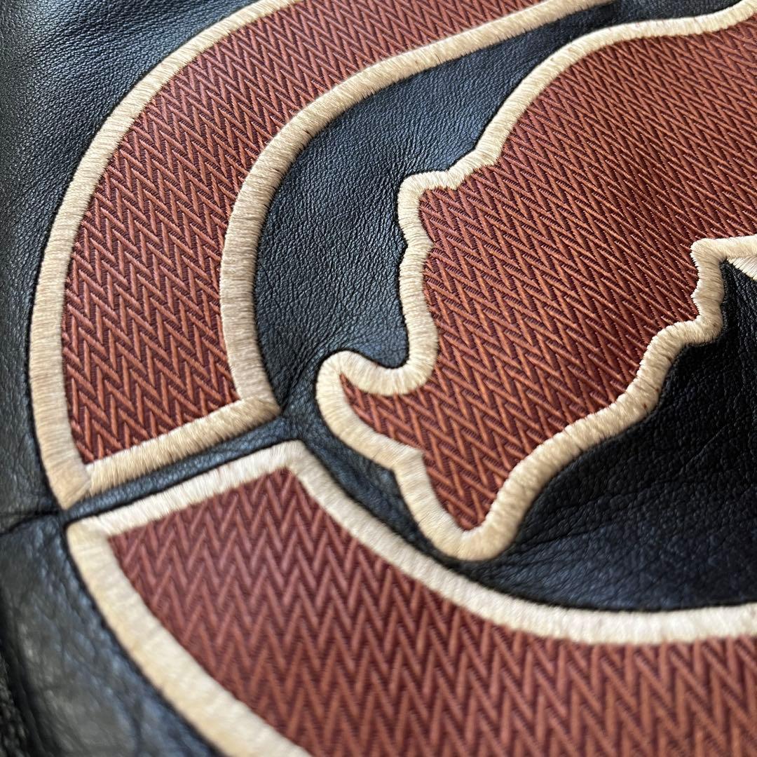 ぼ*ー様 90s ECKO UNLTD　レザー スタジャン ラムレザー