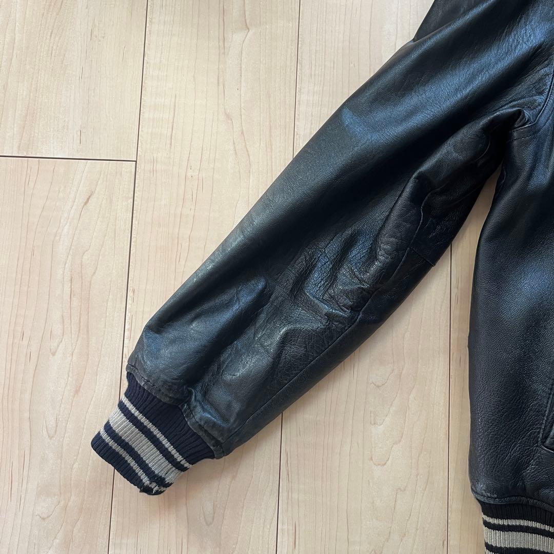 ぼ*ー様 90s ECKO UNLTD　レザー スタジャン ラムレザー