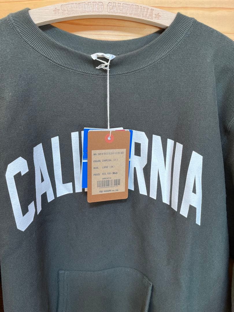 スタンダードカリフォルニア　Championスウェット　チャコール　L