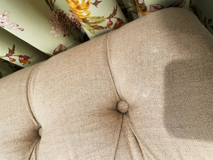 【送料込み】Mコレクション チェスターフィールド リネン ソファ