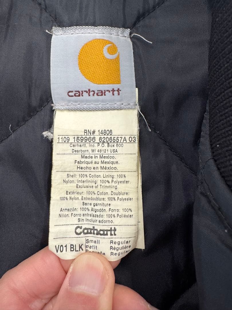 カーハート　ベスト　メキシコ製　ブラック　S