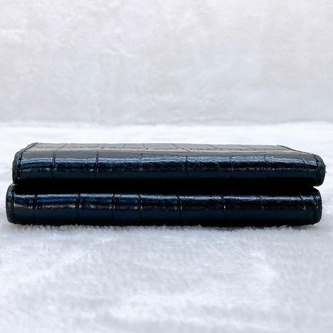 ✨美品✨Felisi フェリージ 名刺入れ クロコ型押し カードケース レザー