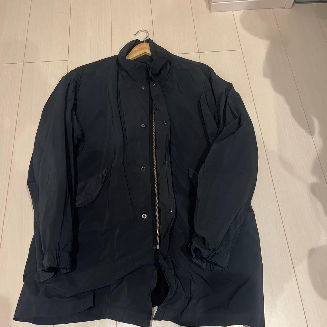 【ATON】AIR VENTILE ショートモッズコート グレー　04