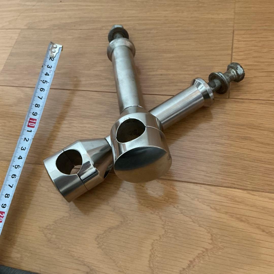 ハーレー　インチ　ライザー　ハンドルポスト　オールドクローム　ヴィンテージ