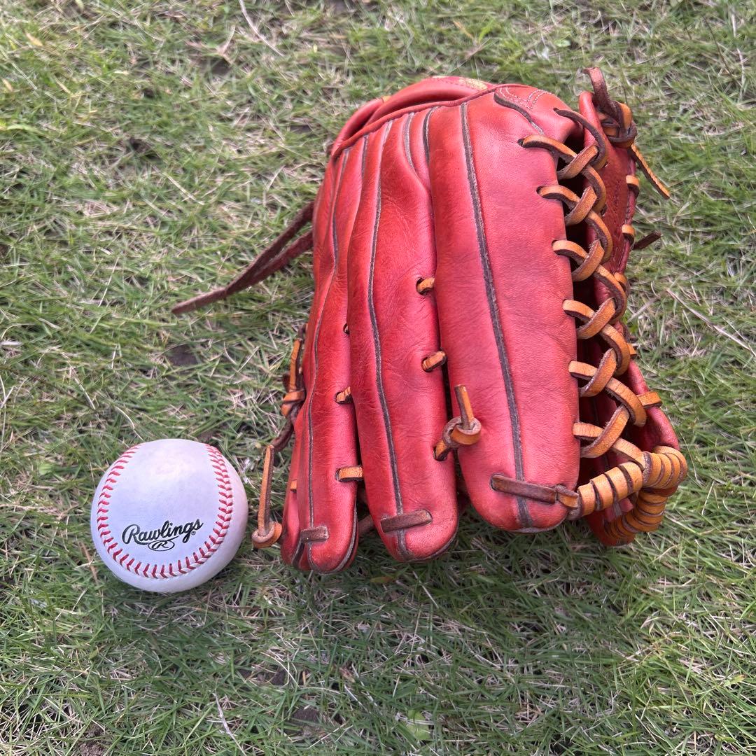 Rawlings Pro Primo硬式用グローブ 外野手用　左　赤