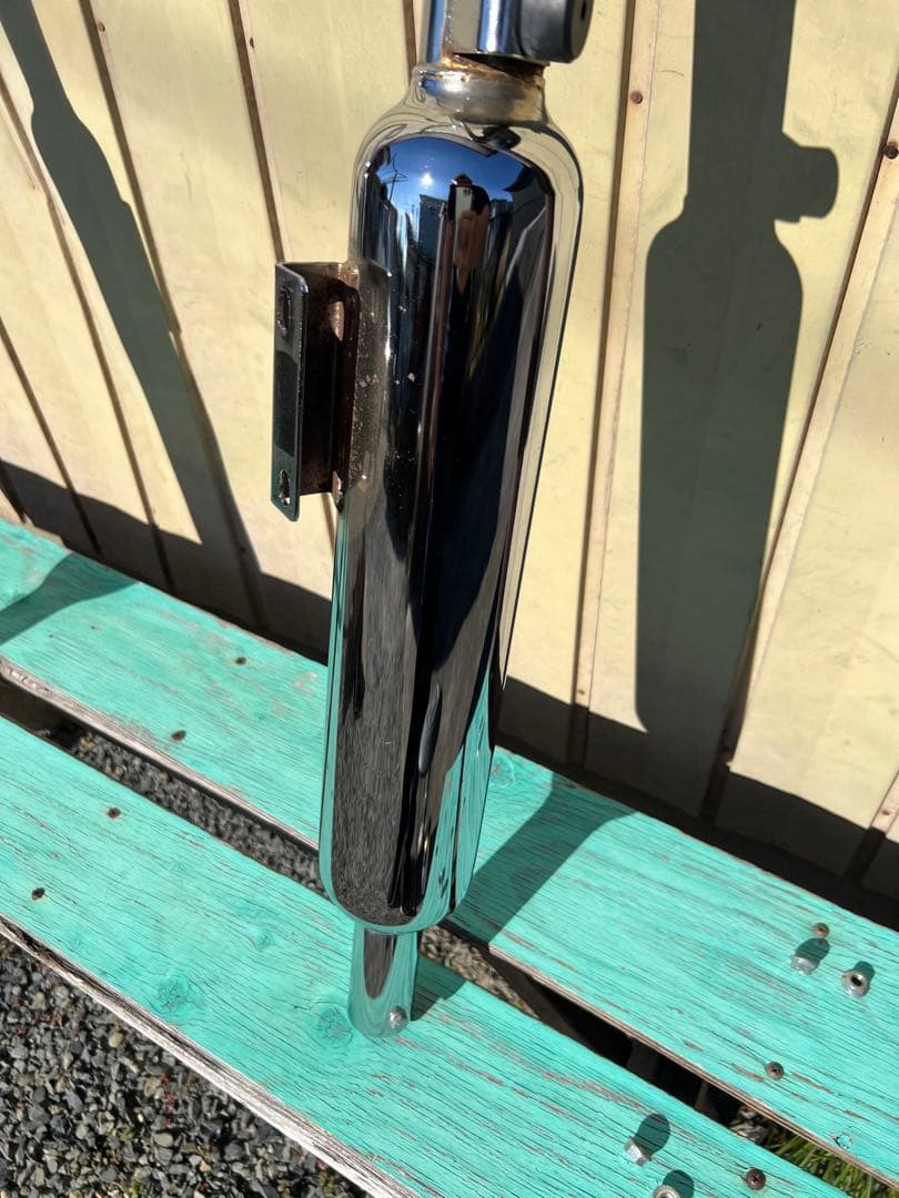 w650用ポッシュ　フルエキスチールクロームメッキ マフラー