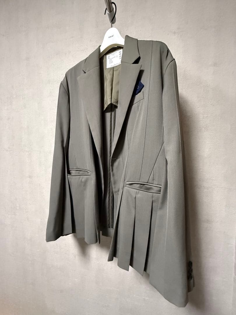sacai サイズ1 プリーツスーチングジャケット