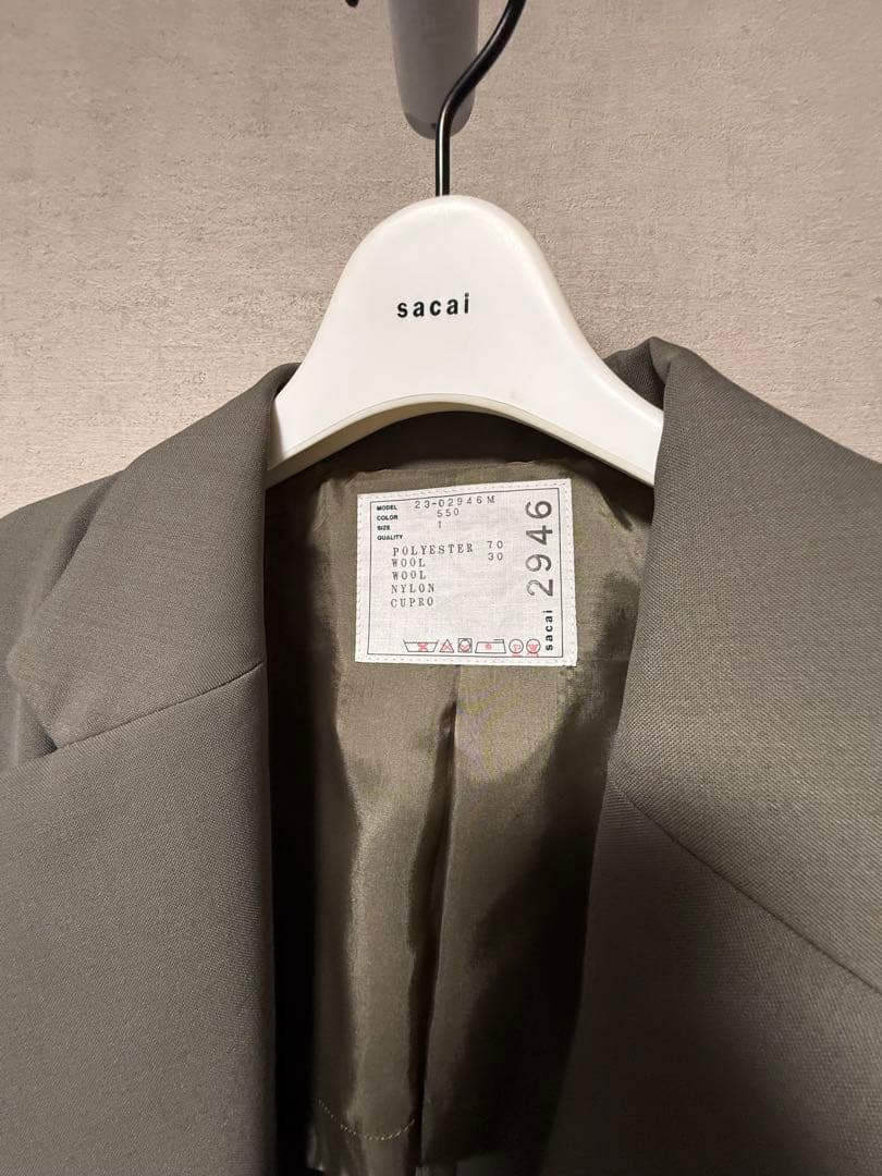 sacai サイズ1 プリーツスーチングジャケット
